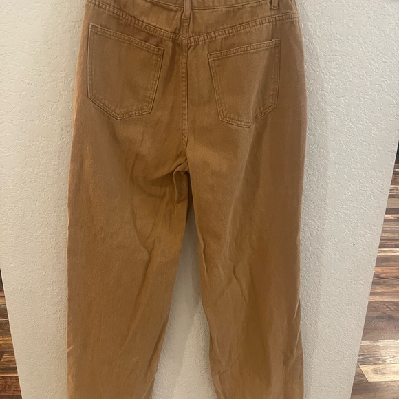 SHEIN women’s tan colored jeans with fringe legs, size 4 - Picture 4 of 5